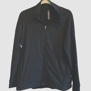 Mondetta Men’s Large Full Zip Black Jacket Stretch‎ Side Pockets